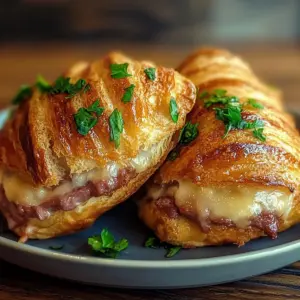 Air Fryer Ham Cheese Croissants