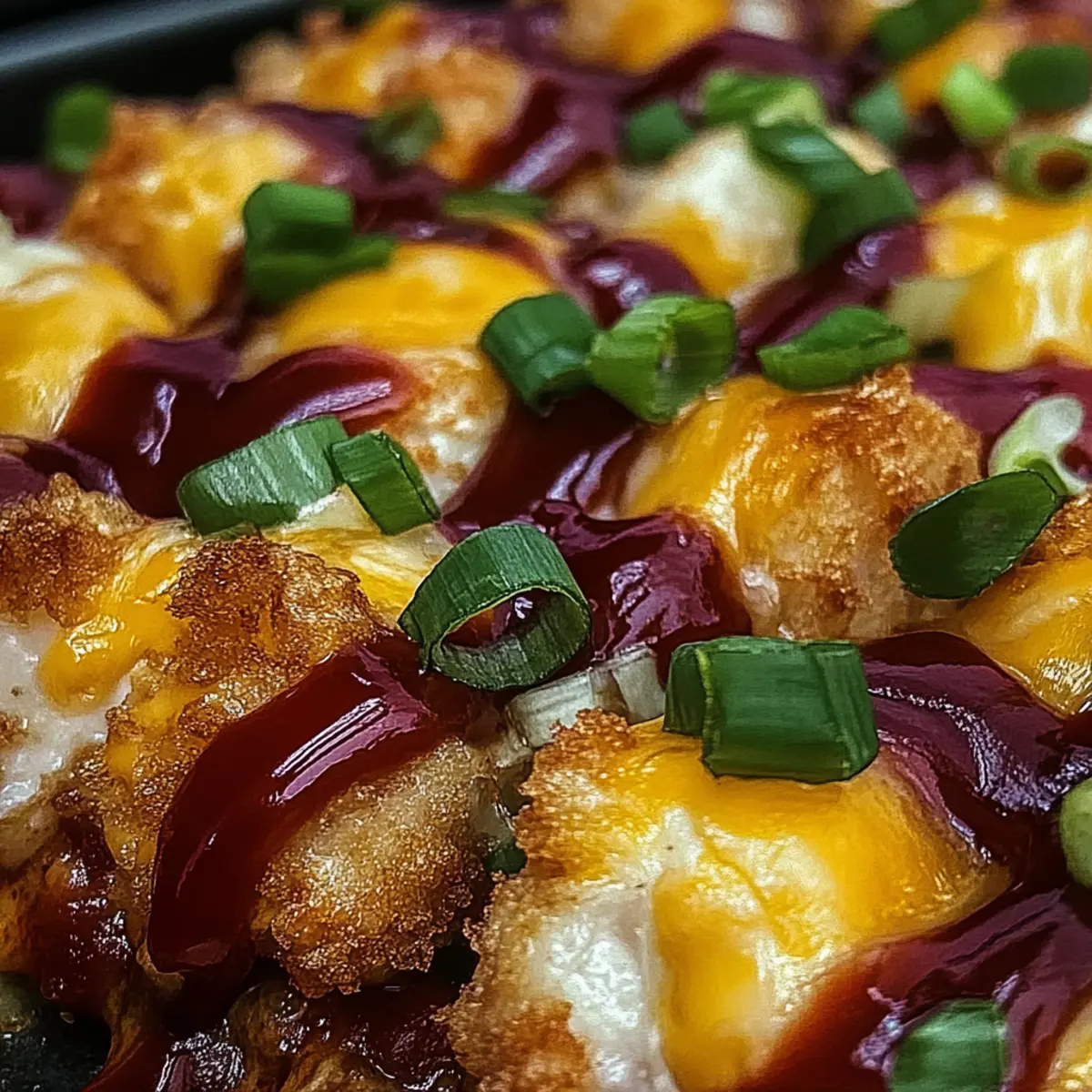 BBQ Chicken Tater Tot Casserole