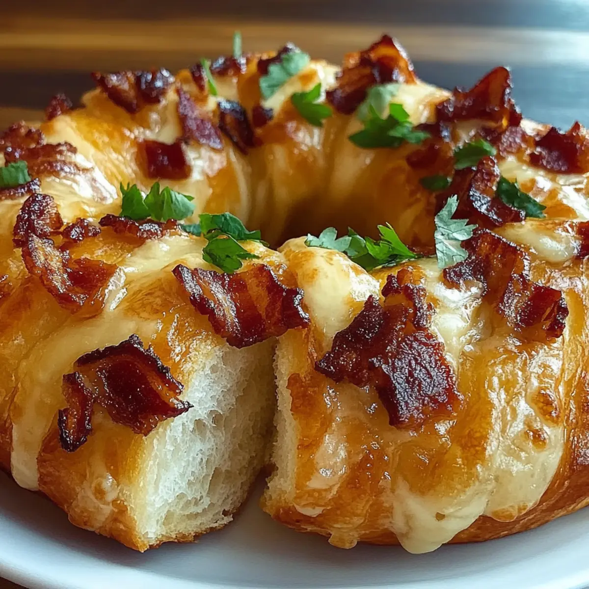 Bacon Brie Crescent Wreath