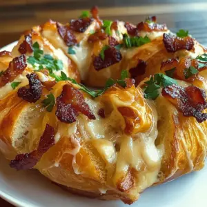 Bacon Brie Crescent Wreath