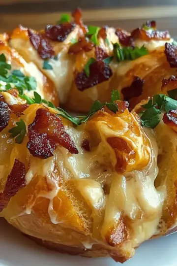 Bacon Brie Crescent Wreath