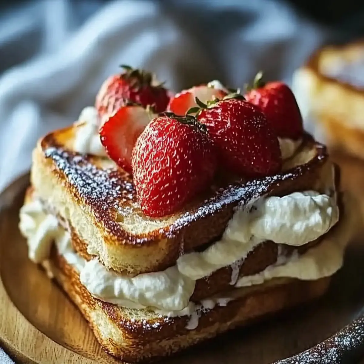 Baked Strawberries and Cream French Toast