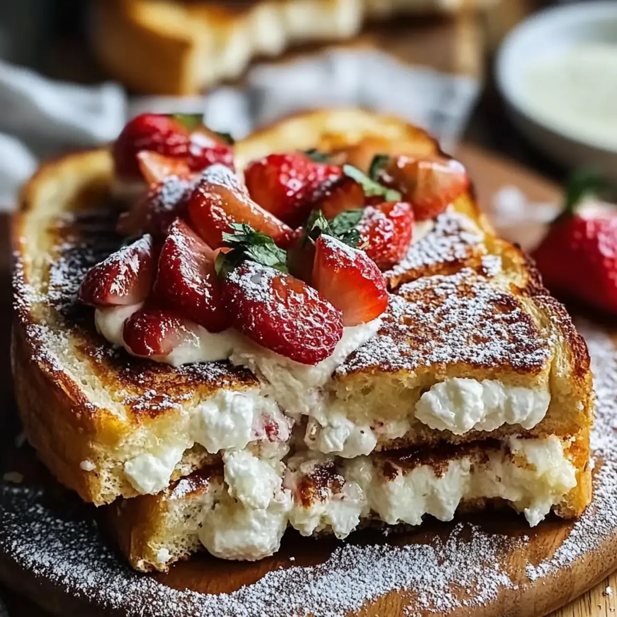 Baked Strawberries and Cream French Toast