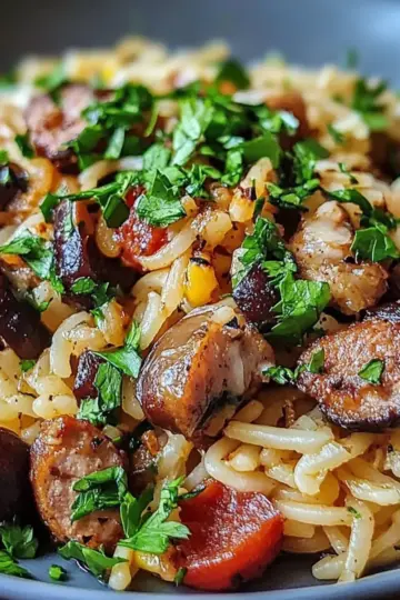 Black Beans, Sausage and Rice Skillet