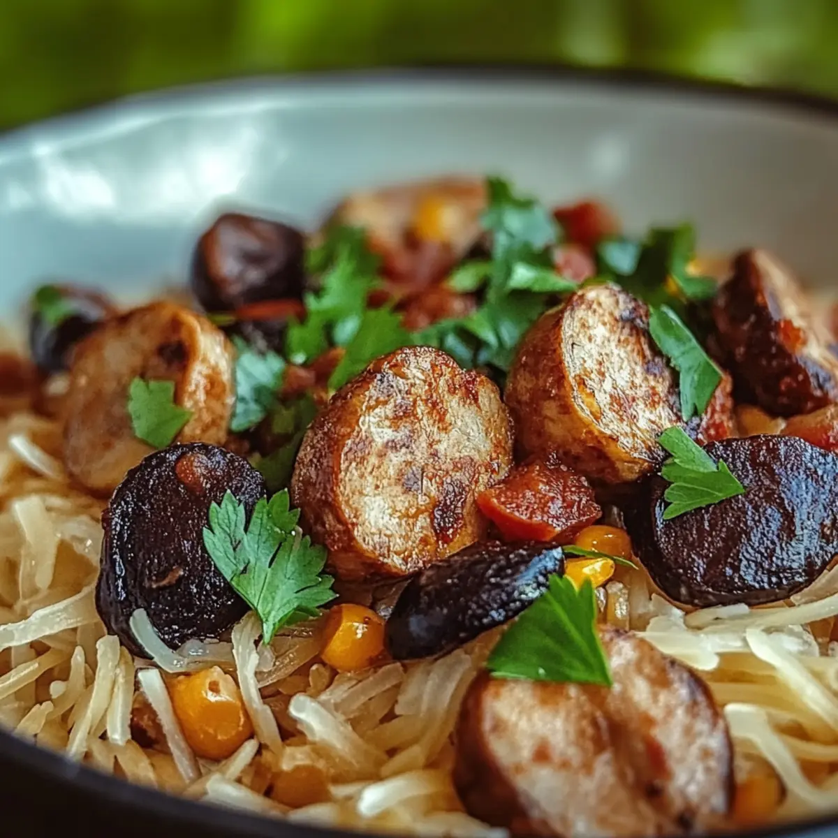 Black Beans, Sausage and Rice Skillet