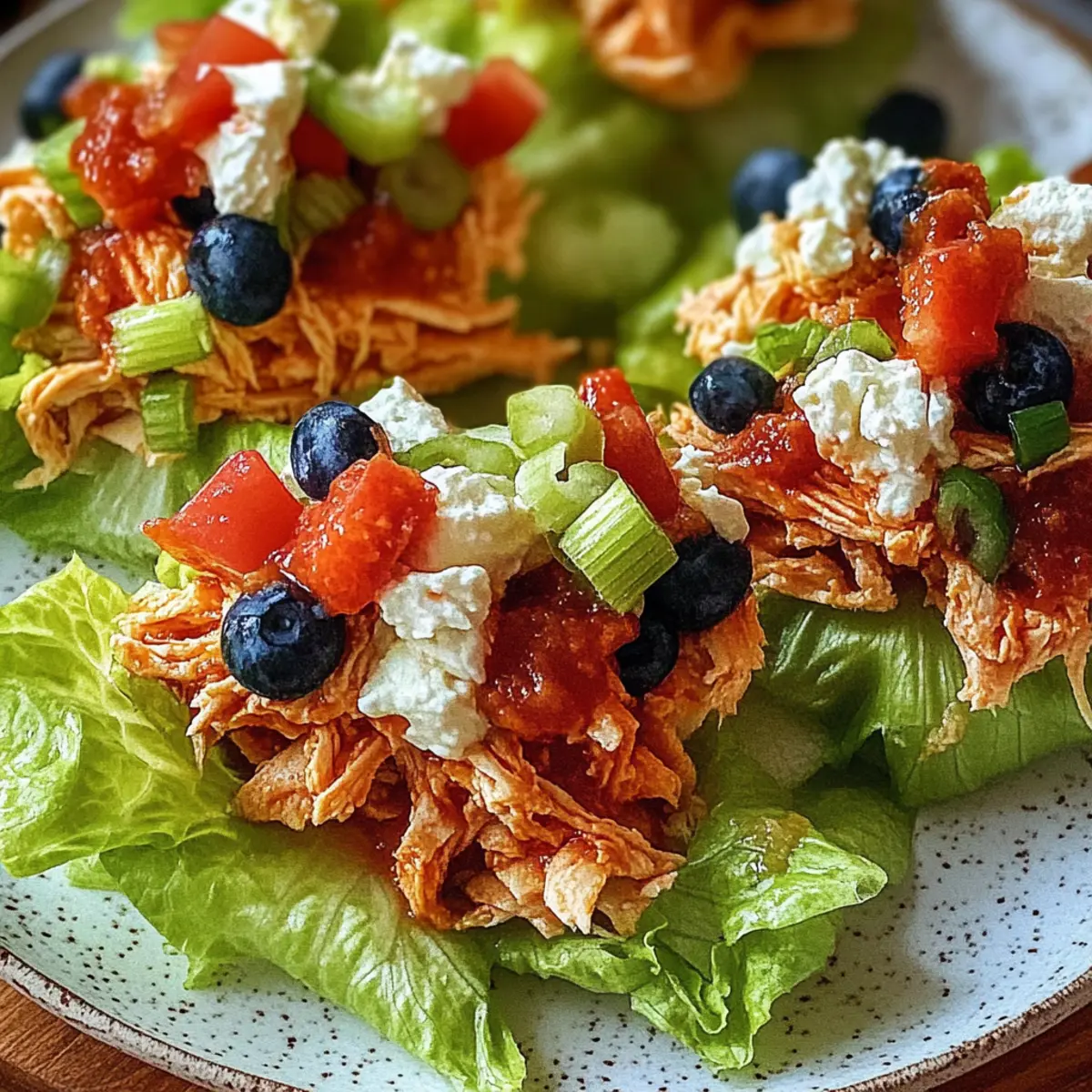 Buffalo Chicken Lettuce Wraps