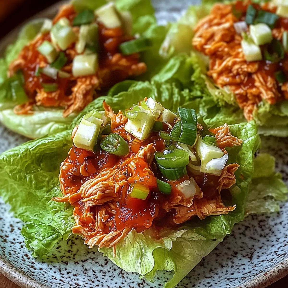 Buffalo Chicken Lettuce Wraps
