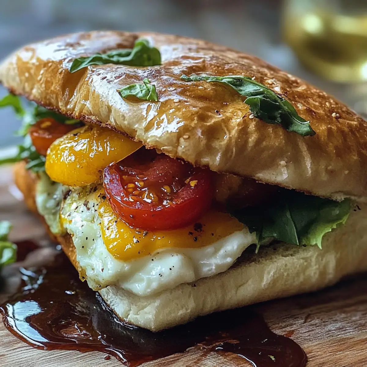 Burrata Italian Focaccia Sandwich