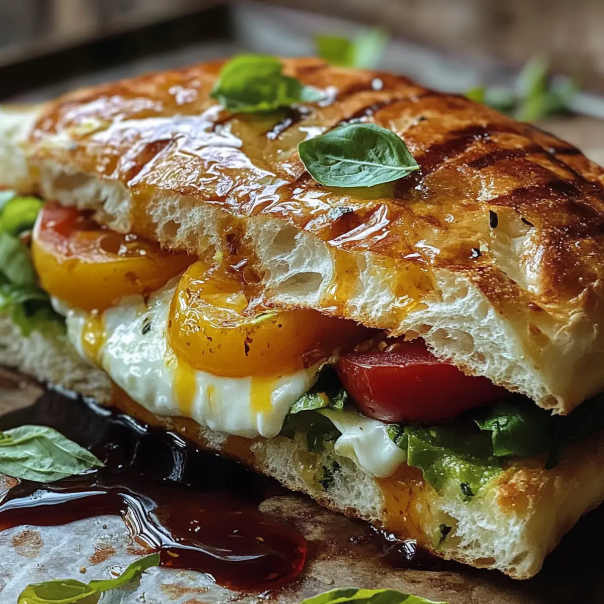 Burrata Italian Focaccia Sandwich