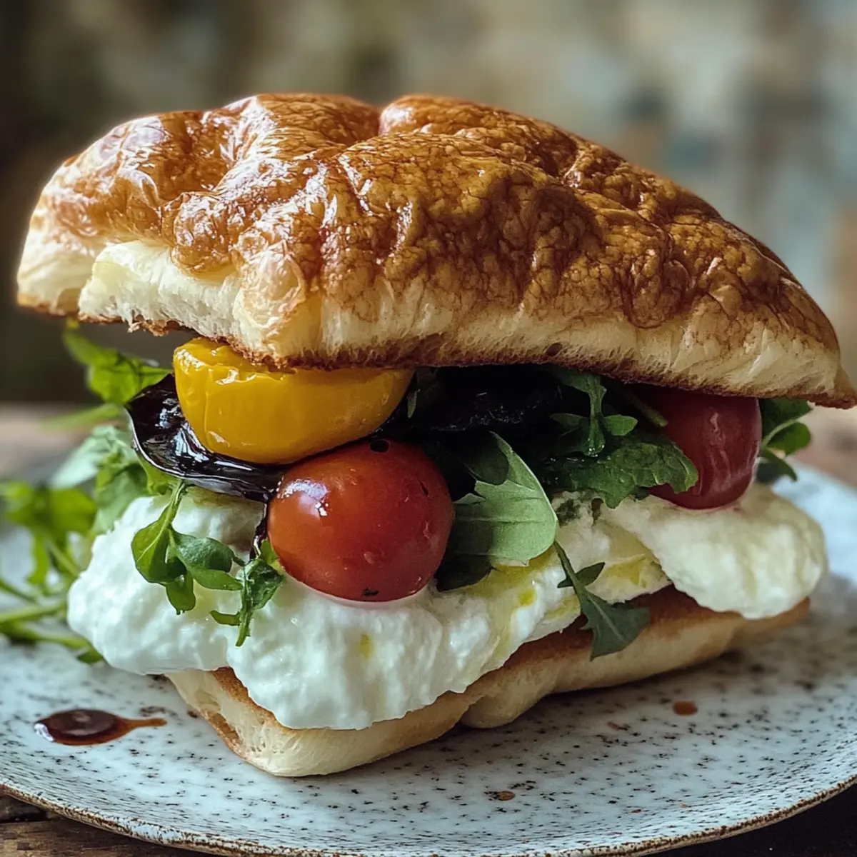 Burrata Italian Focaccia Sandwich