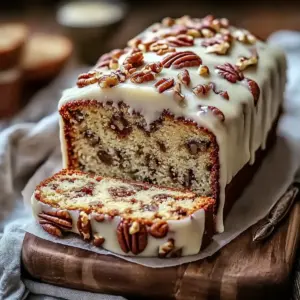Butter Pecan Cake Loaf with Cream Cheese Icing