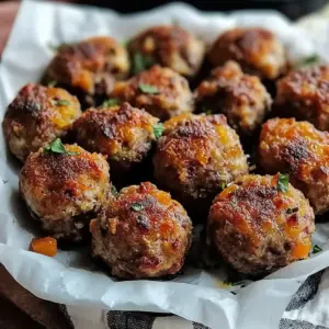Cheddar Bay Beef Sausage Balls