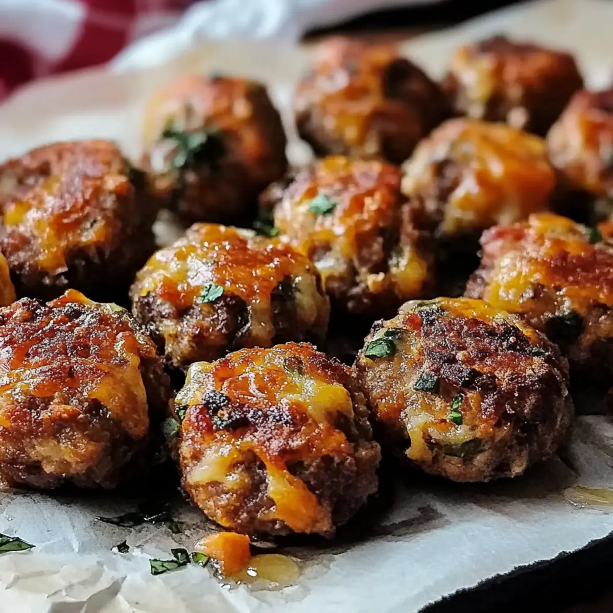 Cheddar Bay Beef Sausage Balls