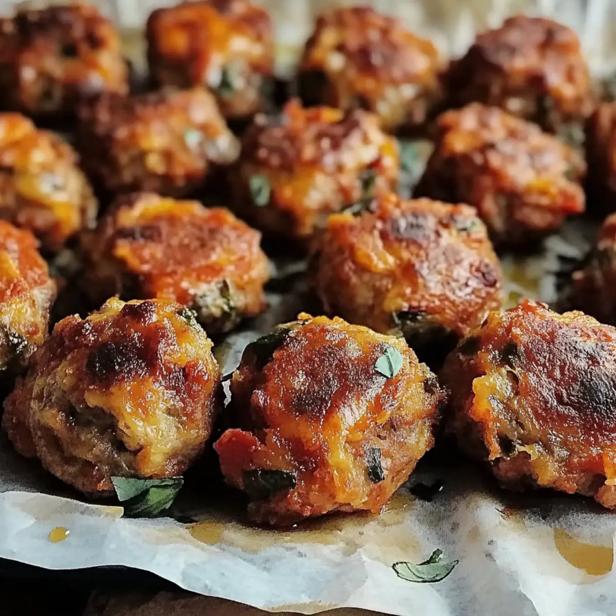 Cheddar Bay Beef Sausage Balls