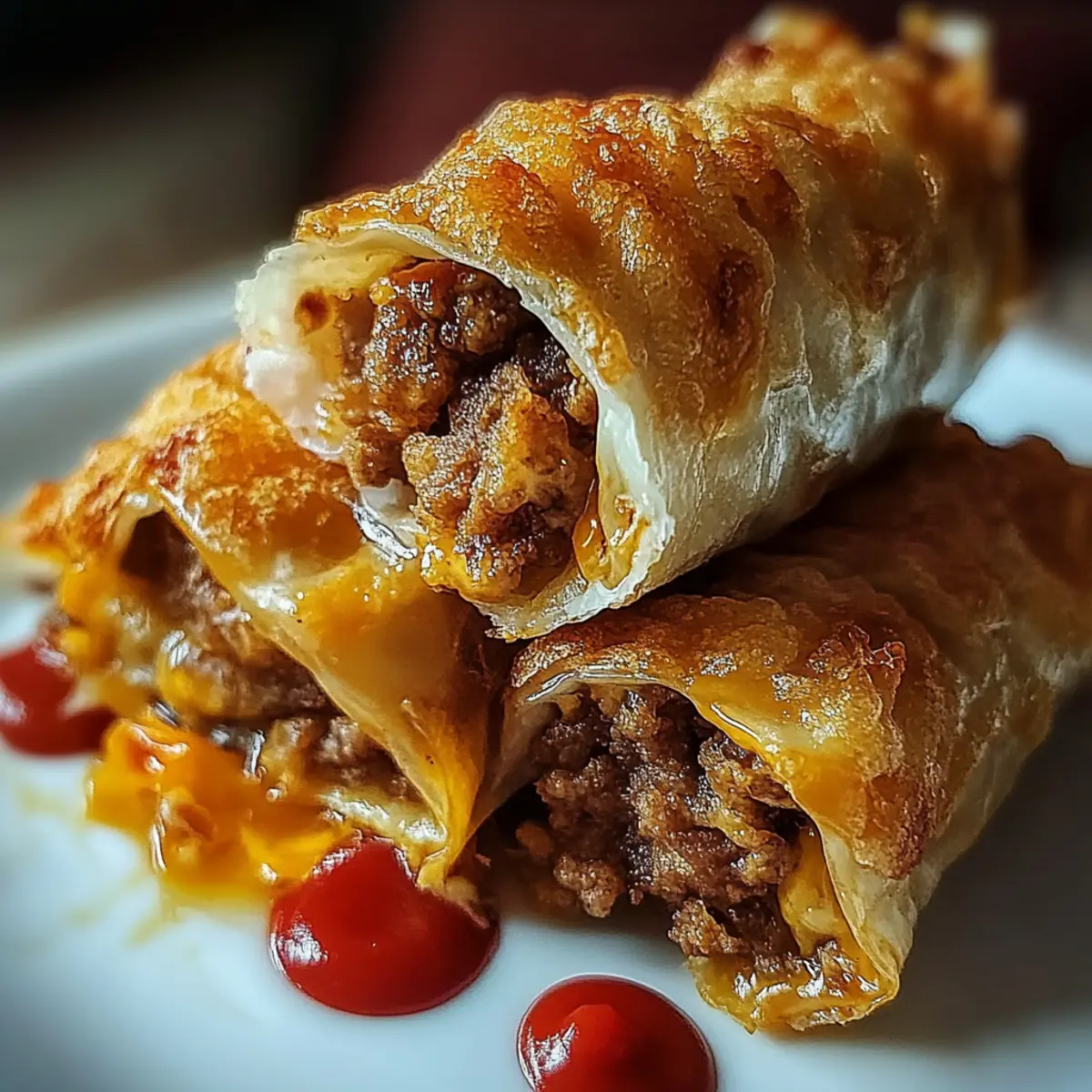 Cheeseburger Eggrolls