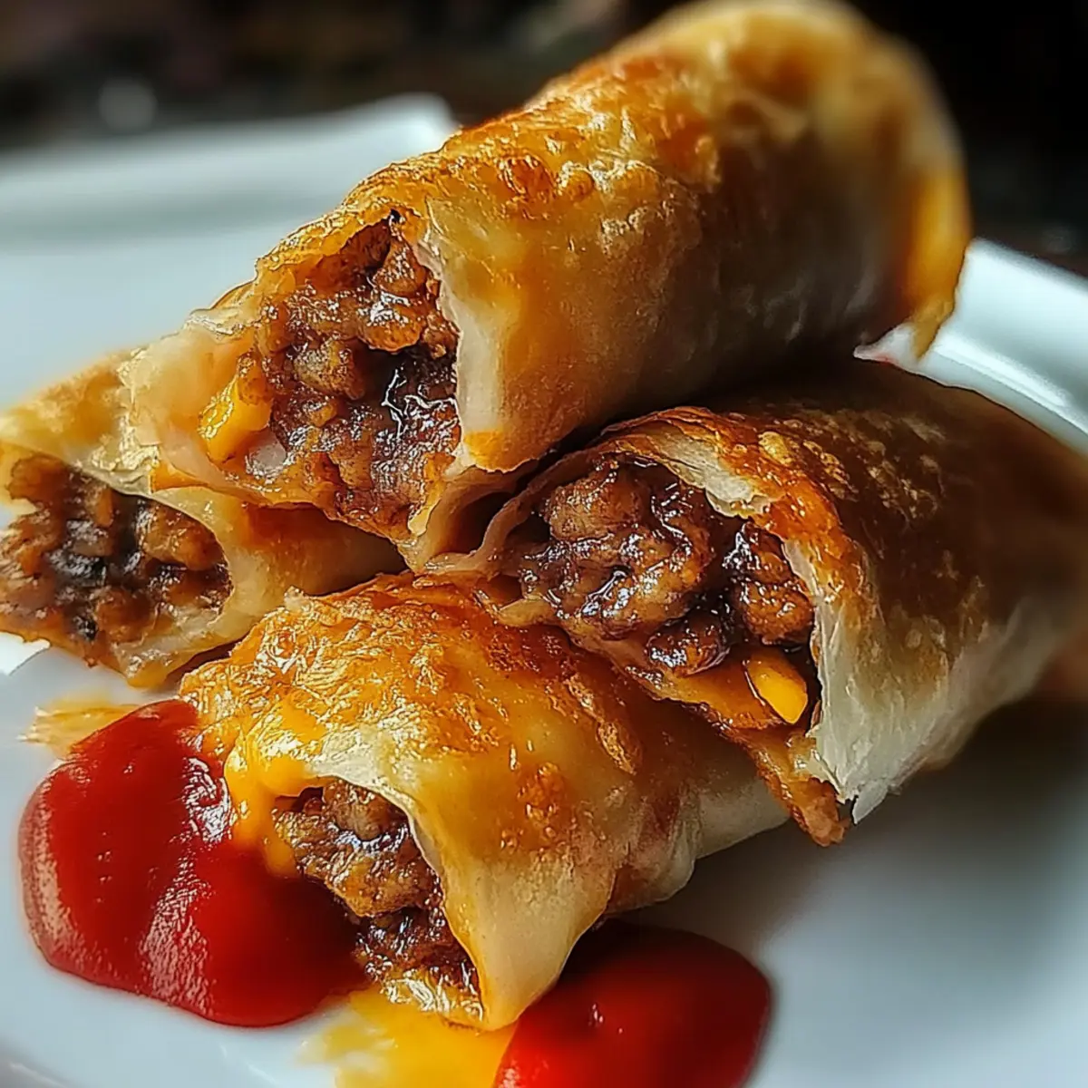 Cheeseburger Eggrolls