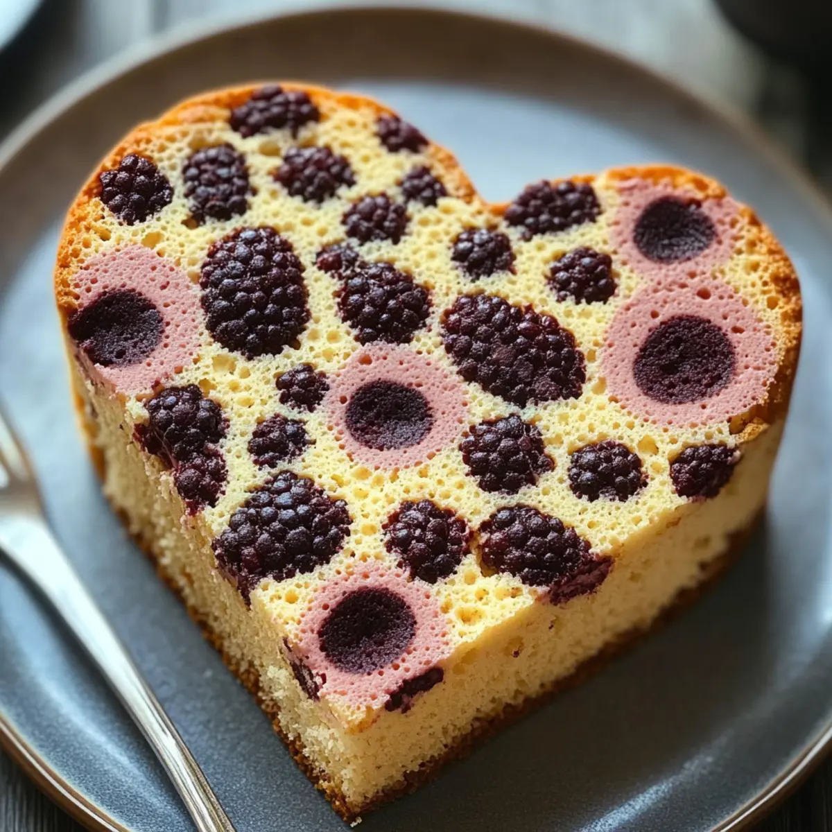 Cheetah Print Heart Cake