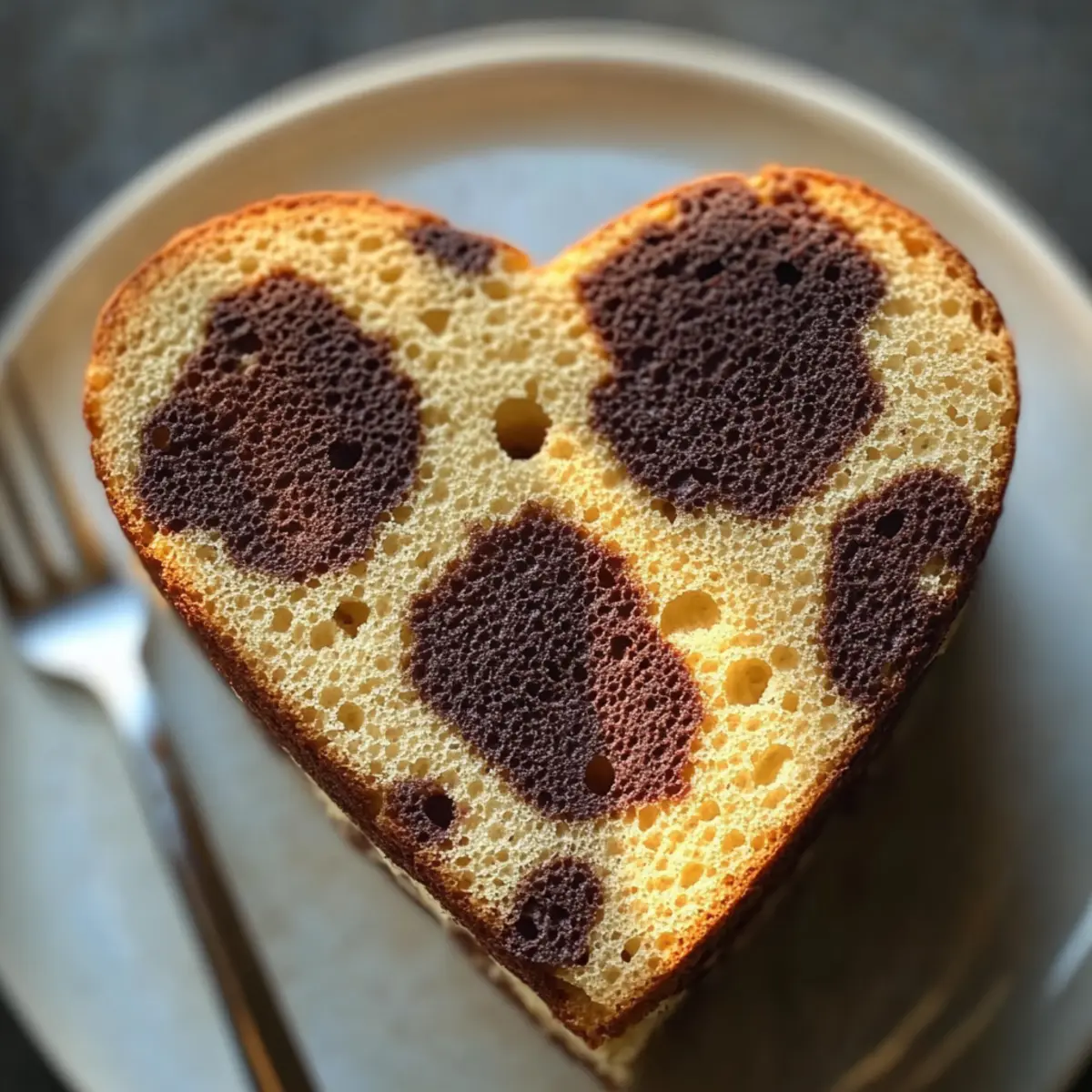 Cheetah Print Heart Cake