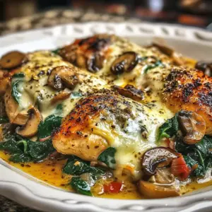 Chicken Spinach Mushroom Low Carb Oven Dish