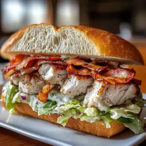 Chopped Chicken Bacon Ranch Sandwich