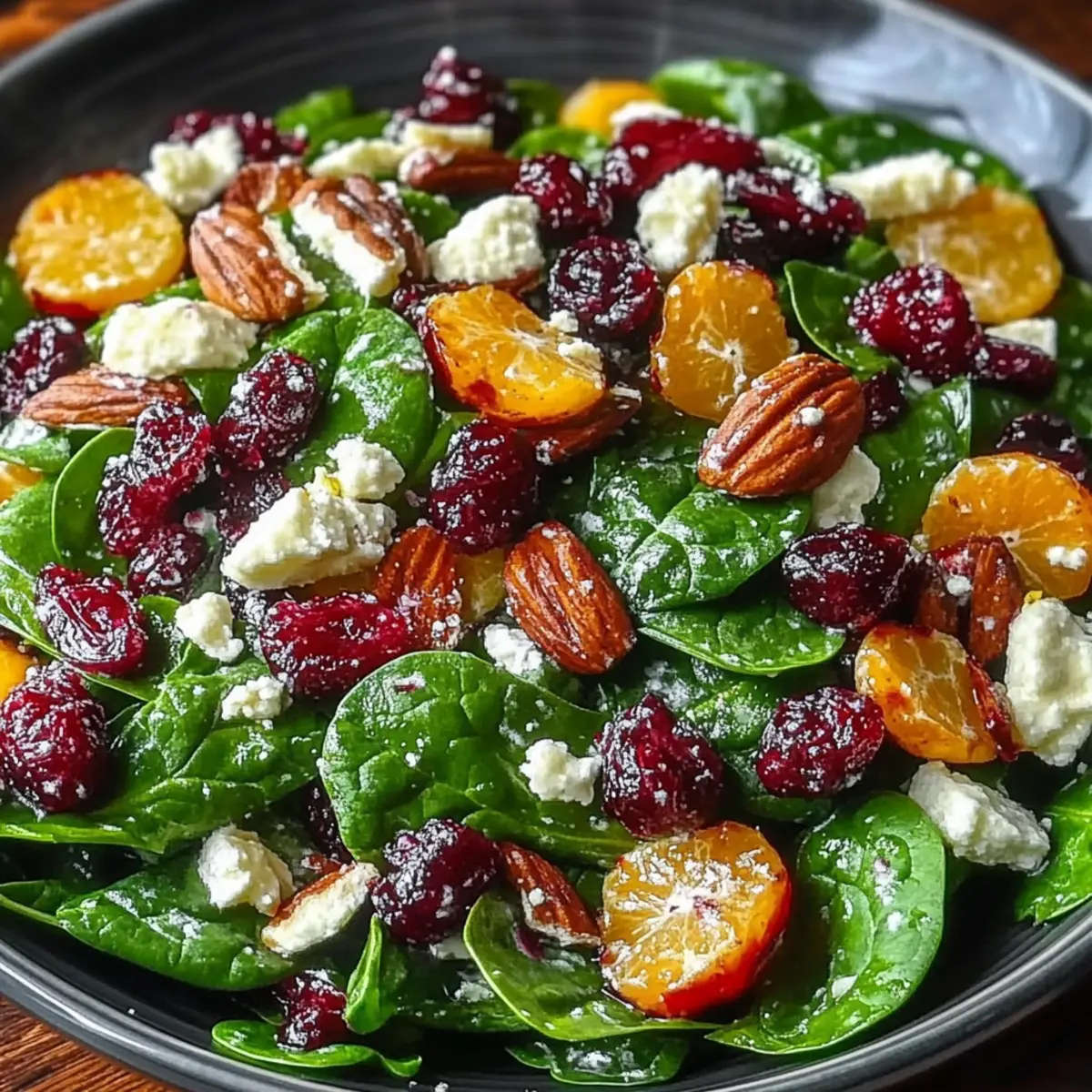 Christmas Cranberry Spinach Salad