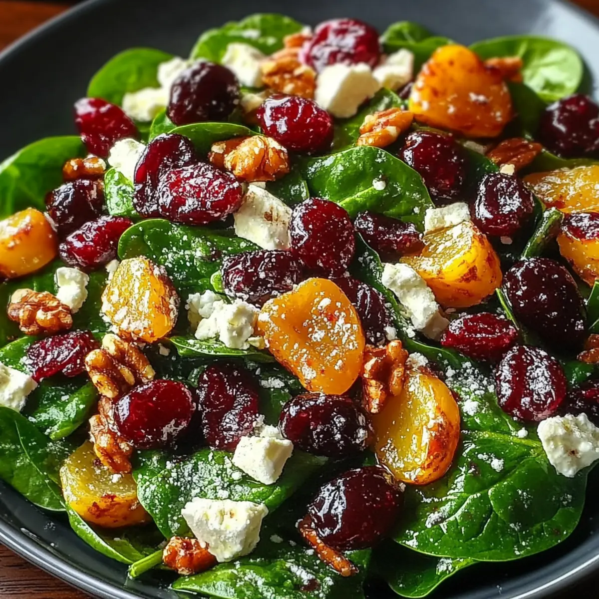 Christmas Cranberry Spinach Salad