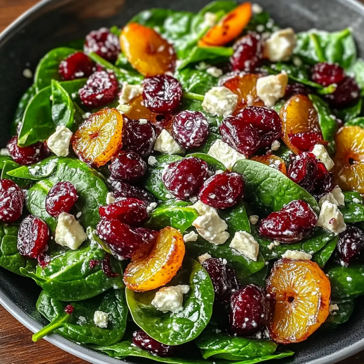 Christmas Cranberry Spinach Salad