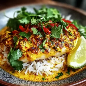 Coconut Lime Fish Curry with Jasmine Rice