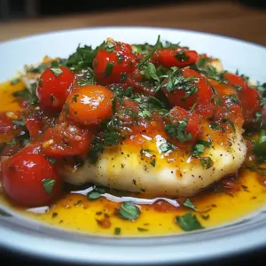 Cod Fillets with Cherry Tomato Sauce