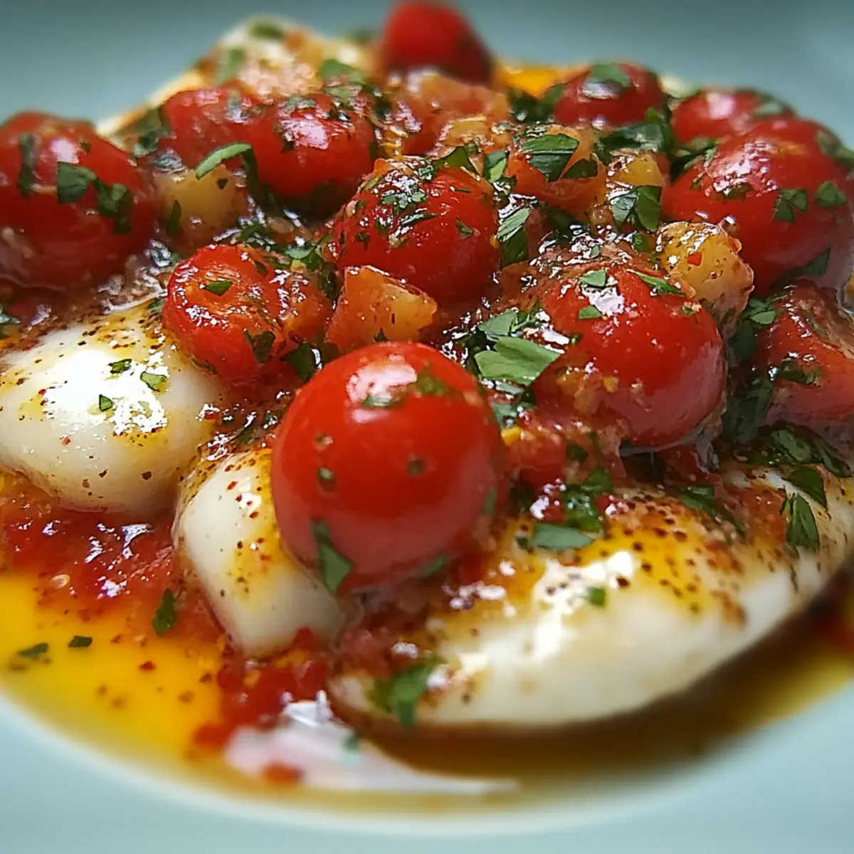 Cod Fillets with Cherry Tomato Sauce