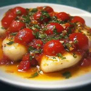 Cod Fillets with Cherry Tomato Sauce