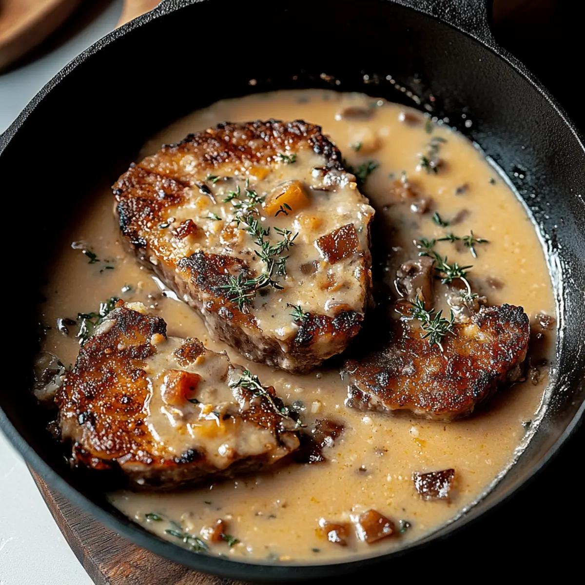 Country Fried Pork Chops with Bacon Gravy