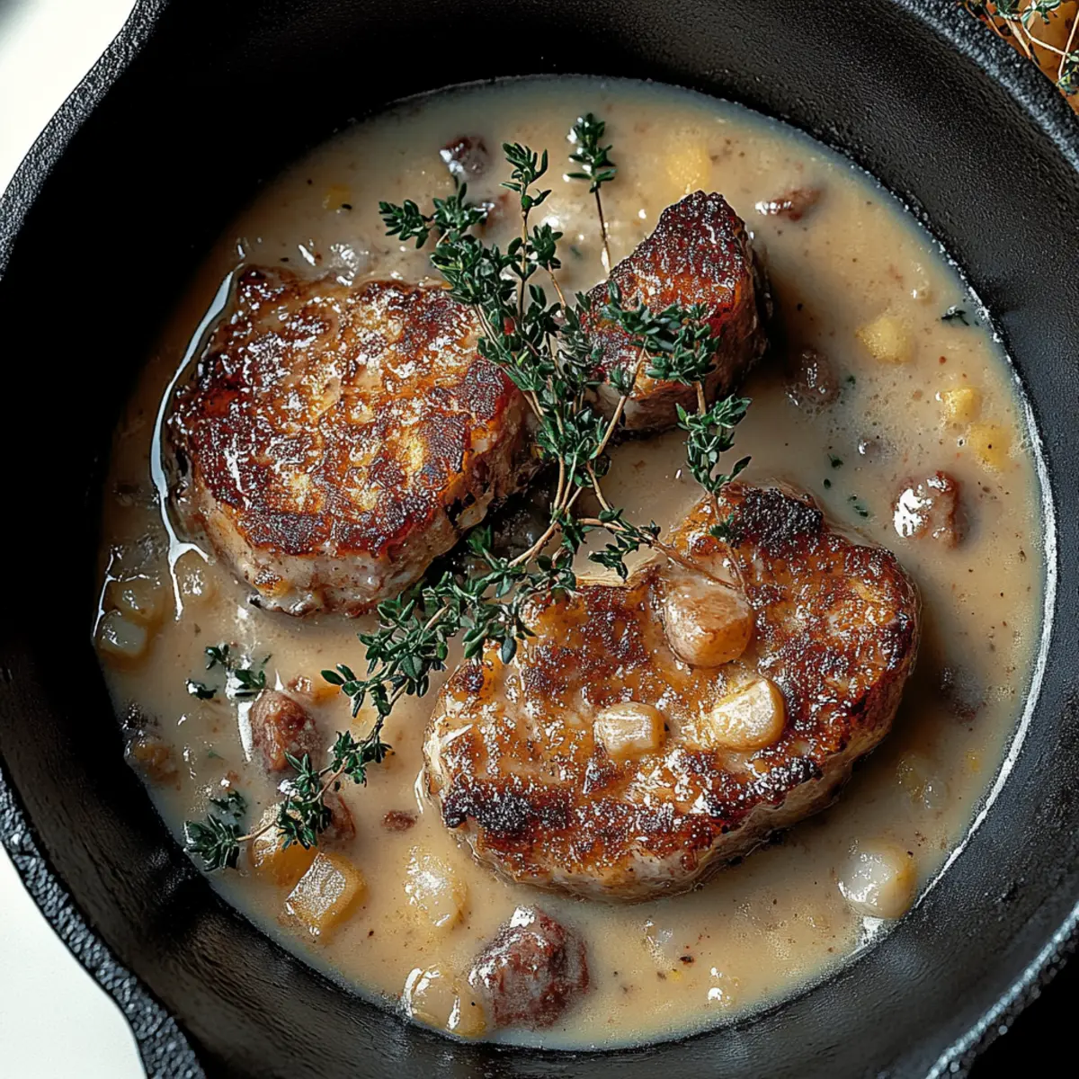 Country Fried Pork Chops with Bacon Gravy