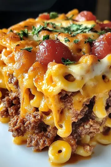 Cozy Mac and Cheese Meatloaf Casserole