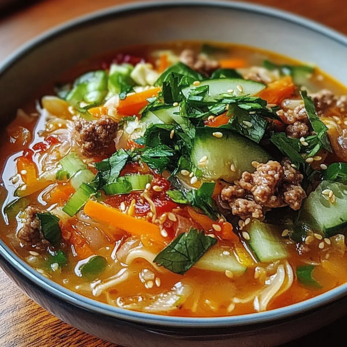 Cozy One-Pot Egg Roll Soup