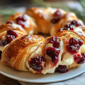 Cranberry Brie Crescent Ring