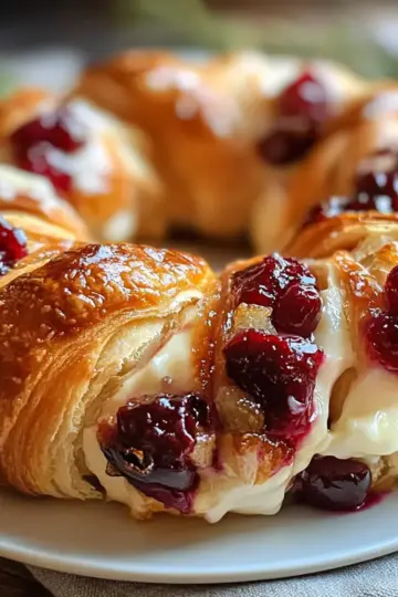 Cranberry Brie Crescent Ring