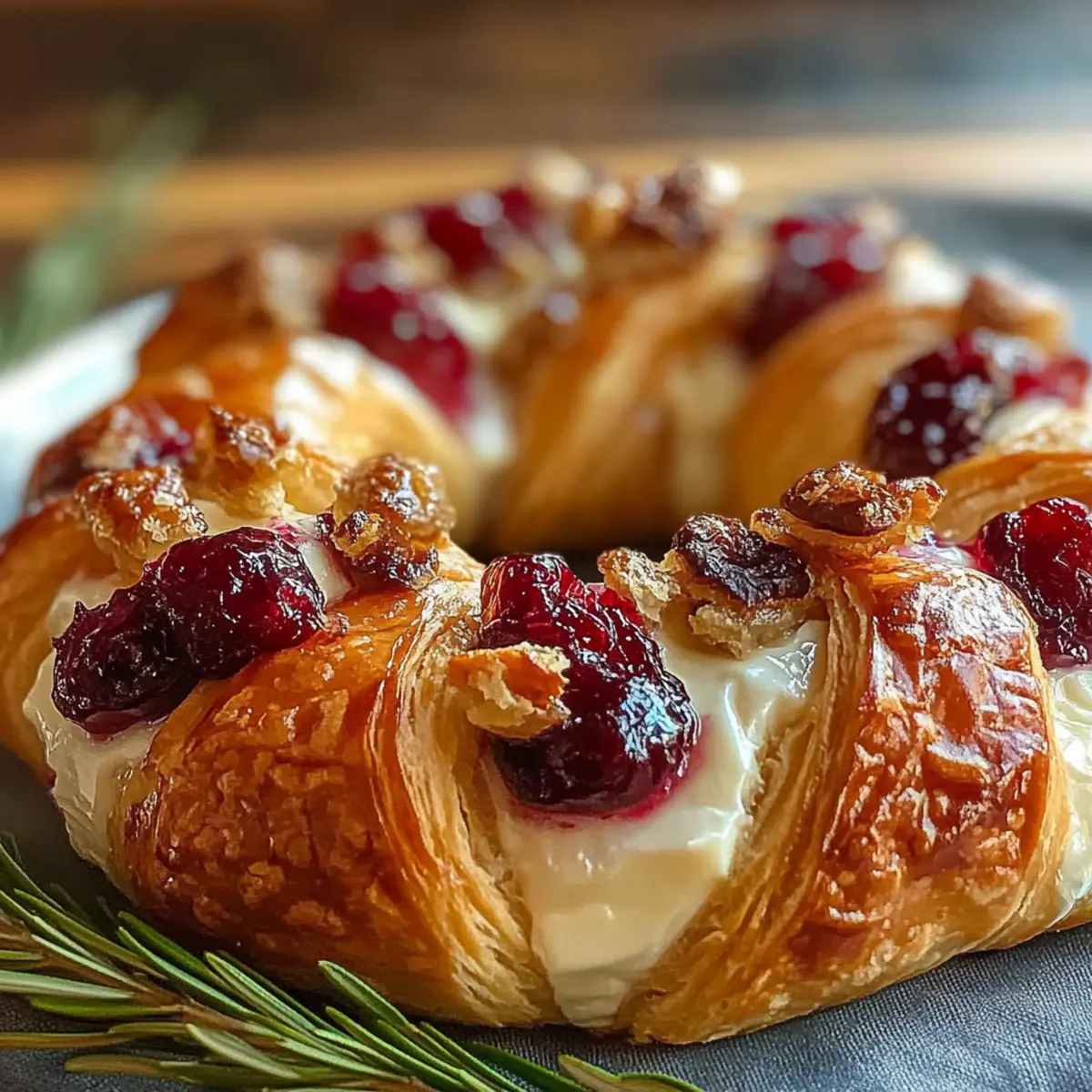 Cranberry Brie Crescent Ring