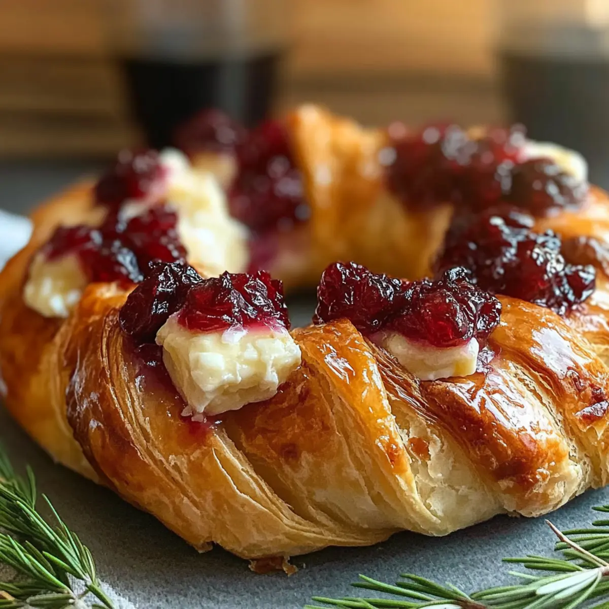 Cranberry Brie Crescent Ring