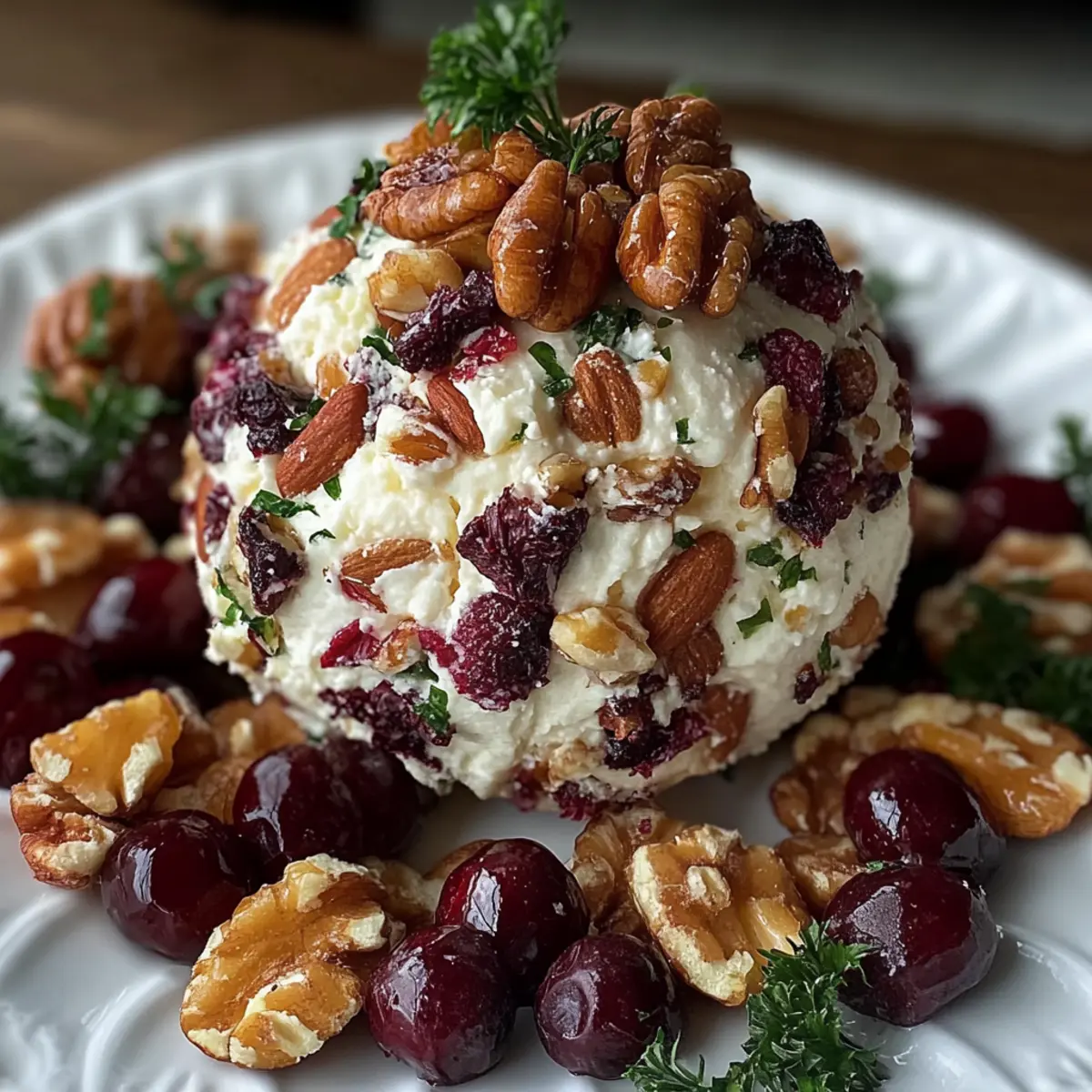 Cranberry Pecan Goat Cheese Ball
