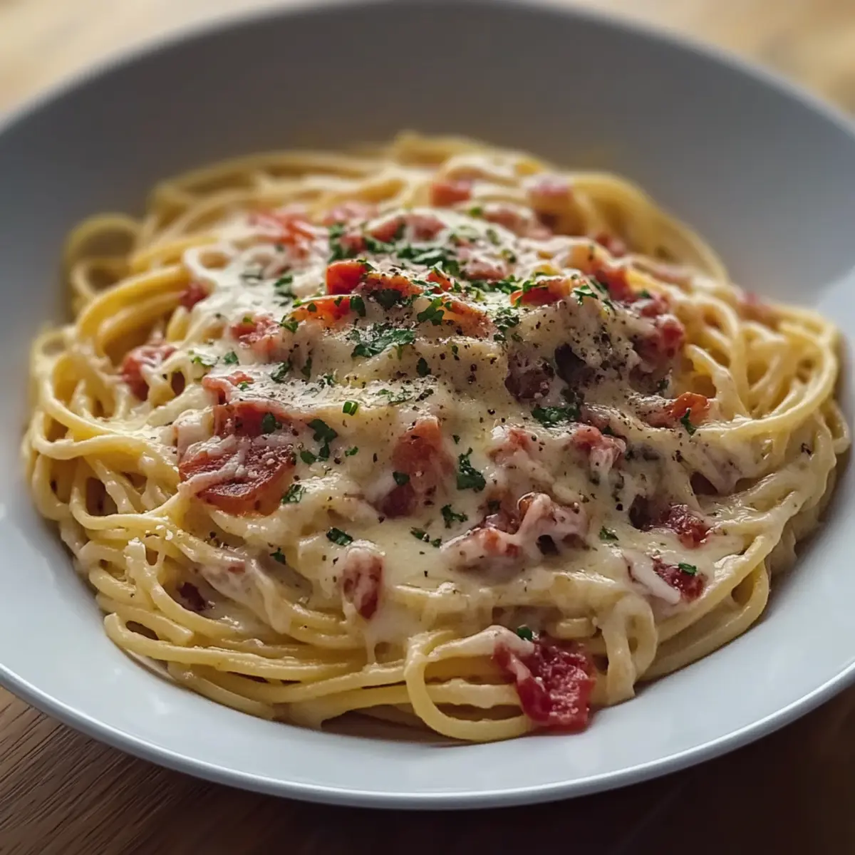Cream Spaghetti with Bacon