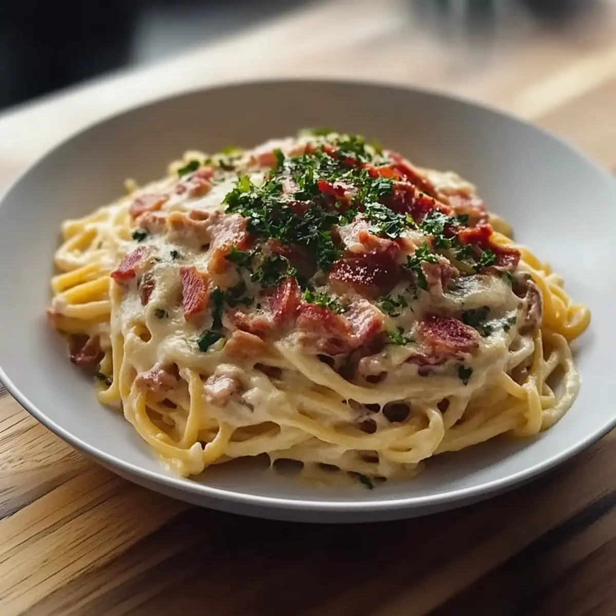 Cream Spaghetti with Bacon