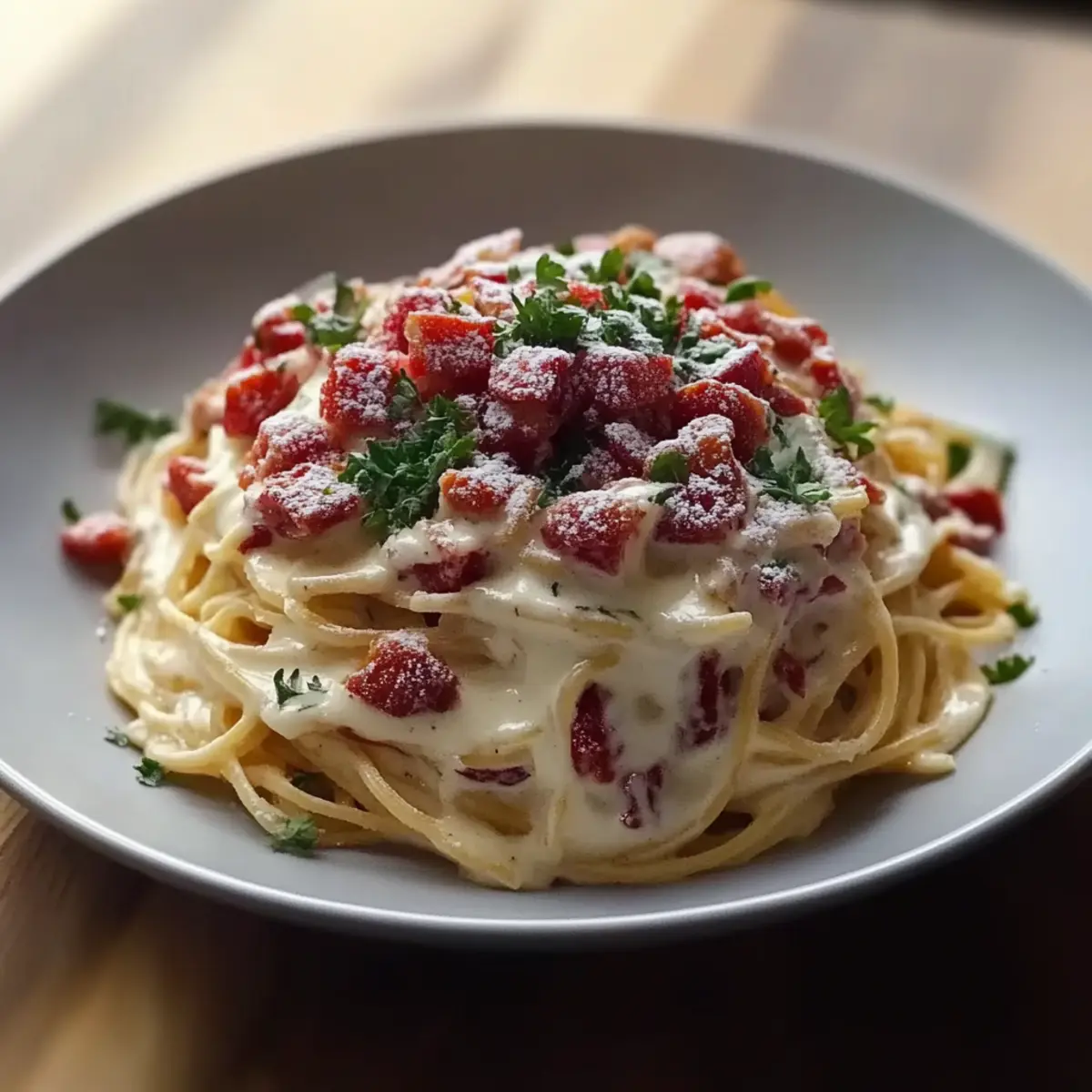 Cream Spaghetti with Bacon