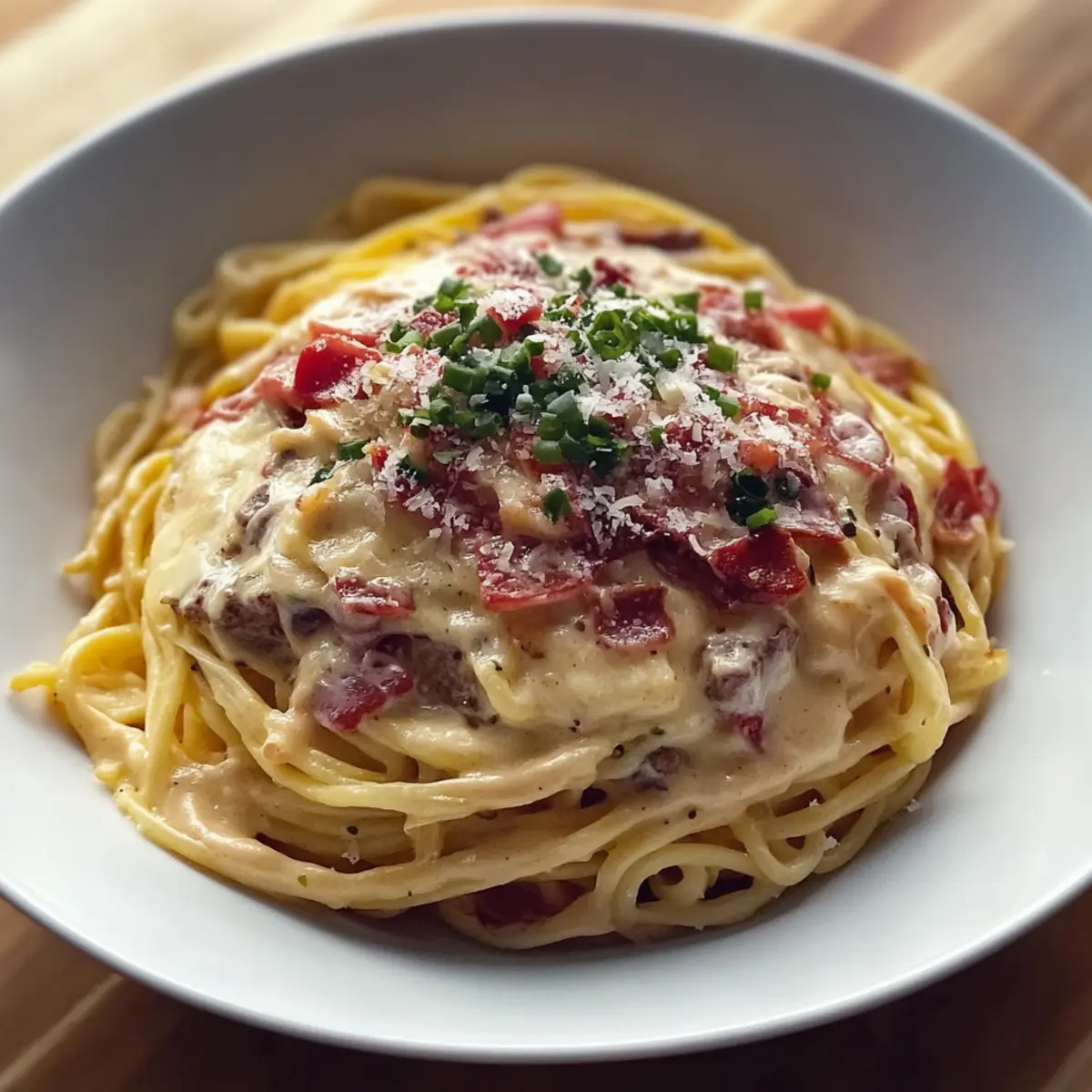 Cream Spaghetti with Bacon