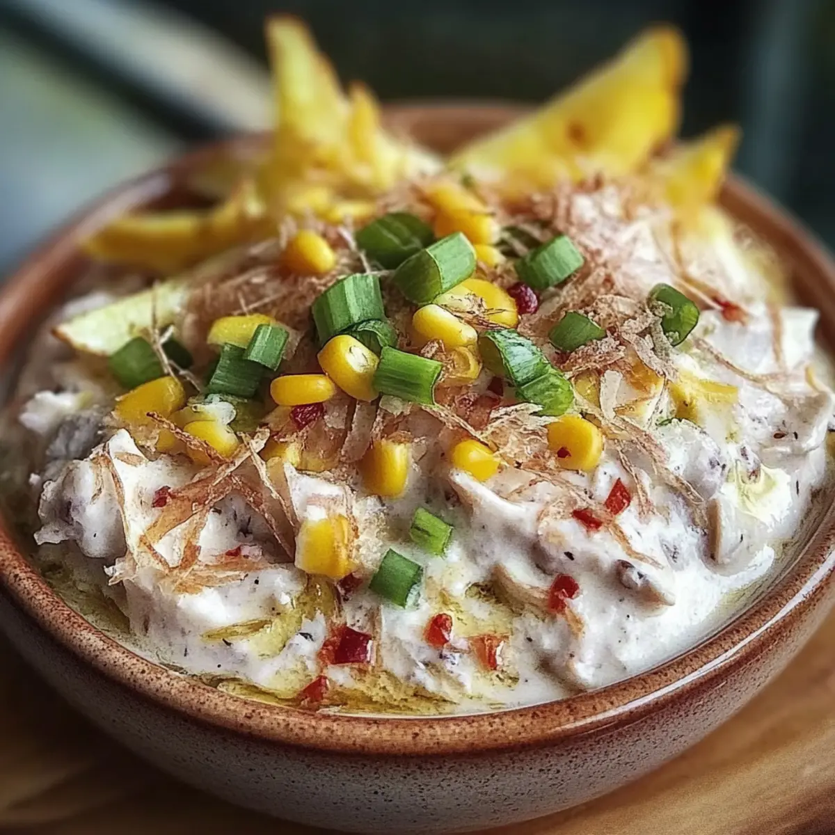 Creamy Banana Pepper Chicken Dip