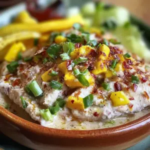 Creamy Banana Pepper Chicken Dip