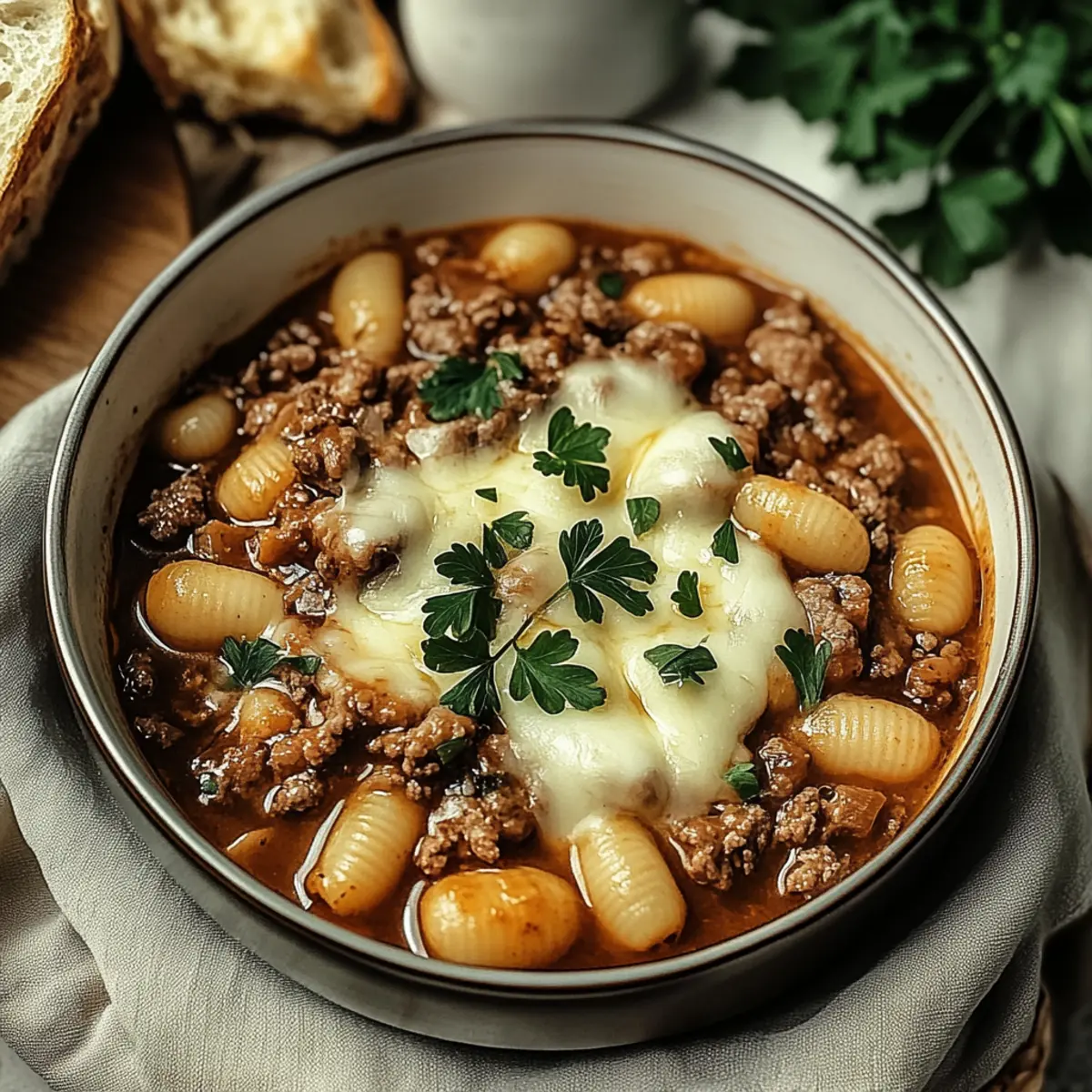 Creamy Beef and Shells