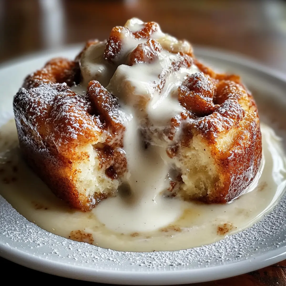 Creamy Eggnog Donut Bread Pudding