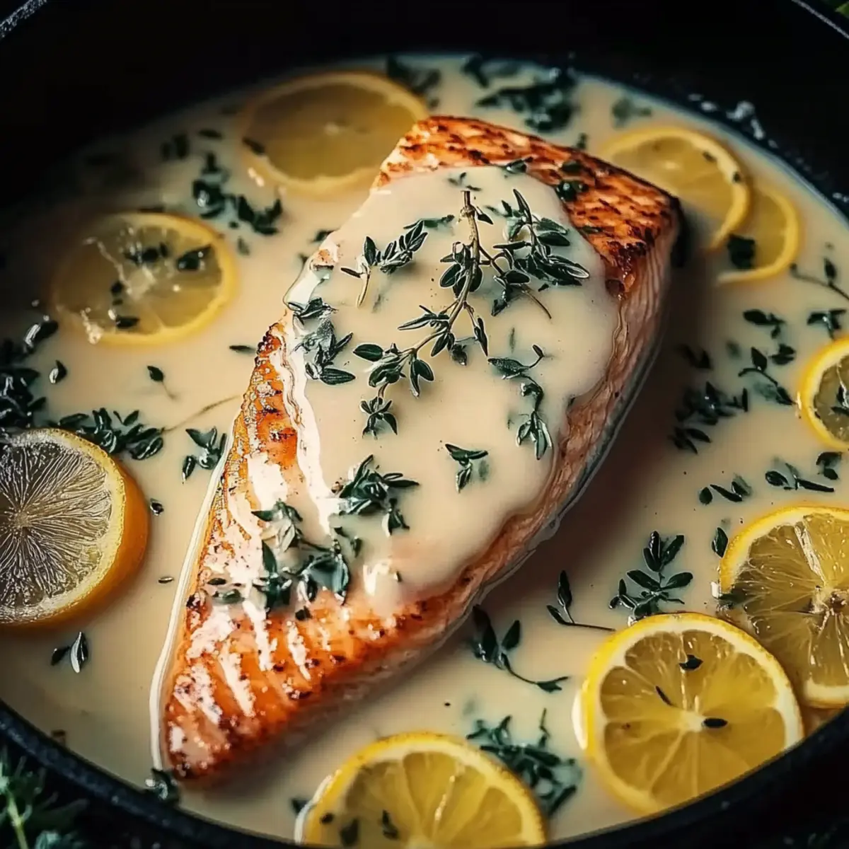 Creamy Lemon Garlic Salmon Piccata