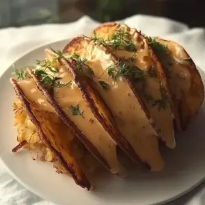 Crispy Chicken Alfredo Tacos